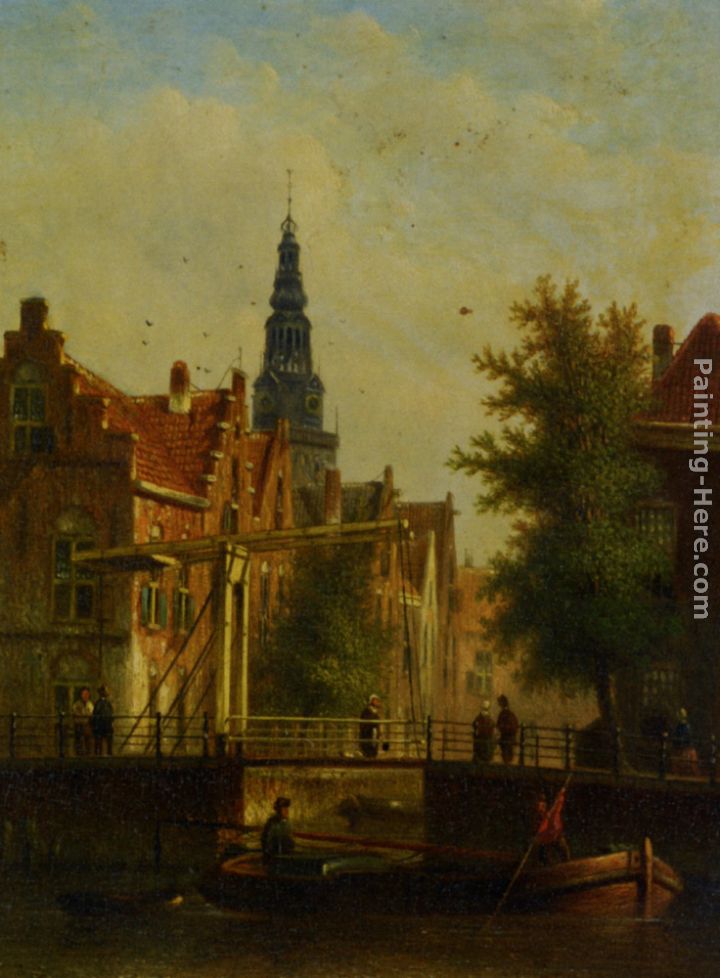 Bridge Over The Canal painting - Johannes Franciscus Spohler Bridge Over The Canal art painting